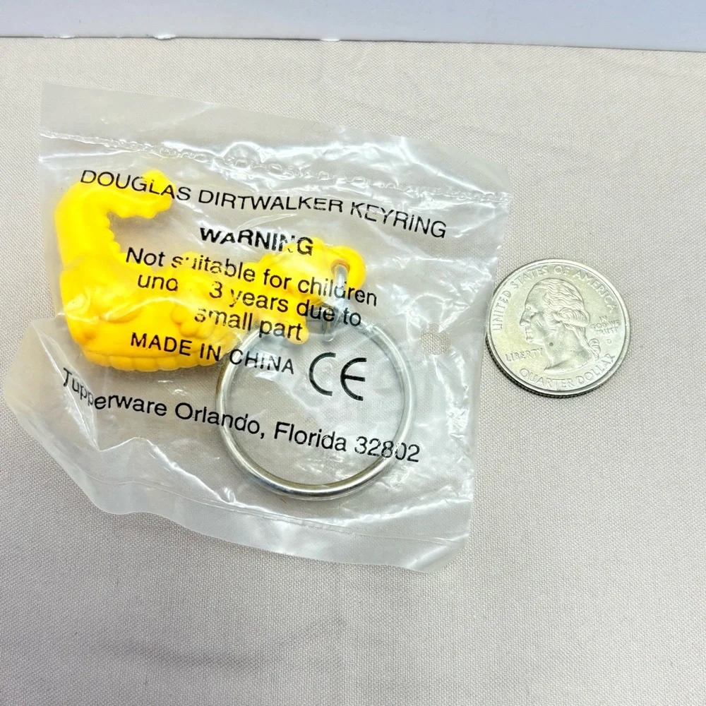 Tupperware Douglas, dirt walker Yellow Keyring keychain